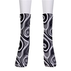 Abstract Black And White Swirls Spirals Men s Crew Socks by SpinnyChairDesigns