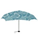 Abstract Blue White Spirals Swirls Mini Folding Umbrellas View3