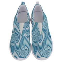 Abstract Blue White Spirals Swirls No Lace Lightweight Shoes by SpinnyChairDesigns