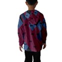 Burgundy Black Blue Abstract Check Pattern Kids  Hooded Windbreaker View2