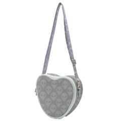 Grey Aliens Ufo Heart Shoulder Bag by SpinnyChairDesigns