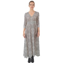 Grey Aliens Ufo Button Up Boho Maxi Dress by SpinnyChairDesigns