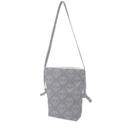 Grey Aliens Ufo Folding Shoulder Bag by SpinnyChairDesigns