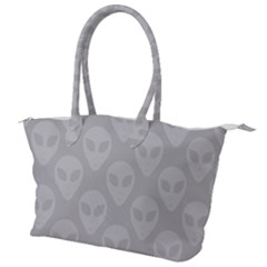 Grey Aliens Ufo Canvas Shoulder Bag by SpinnyChairDesigns