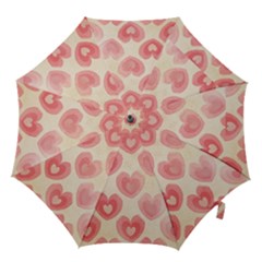 Pink Faded Hearts Hook Handle Umbrellas (large) by SpinnyChairDesigns