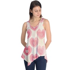 Pink Faded Hearts Sleeveless Tunic by SpinnyChairDesigns