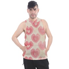 Pink Faded Hearts Men s Sleeveless Hoodie by SpinnyChairDesigns