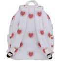 Red Polka Dot Hearts on White Top Flap Backpack View3