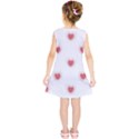 Red Polka Dot Hearts on White Kids  Tunic Dress View2