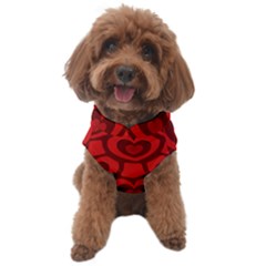 Dark Red Heart Pattern Dog Sweater by SpinnyChairDesigns