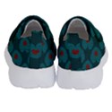 Teal and Red Hearts Kids  Velcro No Lace Shoes View4