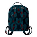 Teal and Red Hearts Flap Pocket Backpack (Small) View3