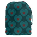 Teal and Red Hearts Drawstring Pouch (3XL) View1