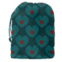 Teal and Red Hearts Drawstring Pouch (3XL) View2