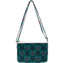 Teal and Red Hearts Double Gusset Crossbody Bag View2