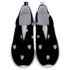 Black And White Polka Dot Hearts No Lace Lightweight Shoes by SpinnyChairDesigns