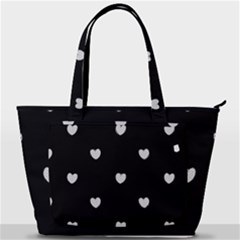 Black And White Polka Dot Hearts Back Pocket Shoulder Bag  by SpinnyChairDesigns