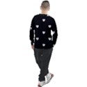 Black and White Polka Dot Hearts Men s Long Sleeve Raglan Tee View2