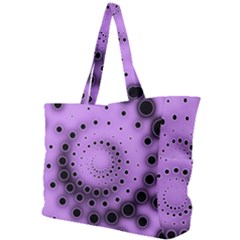 Abstract Black Purple Polka Dot Swirl Simple Shoulder Bag by SpinnyChairDesigns