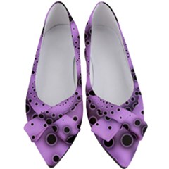 Abstract Black Purple Polka Dot Swirl Women s Bow Heels by SpinnyChairDesigns