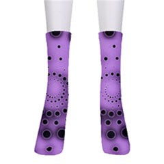 Abstract Black Purple Polka Dot Swirl Men s Crew Socks by SpinnyChairDesigns