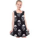 Black and White Skulls Kids  Cross Back Dress View1