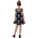 Black and White Skulls Kids  Cross Back Dress View2