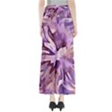 Plum Purple Abstract Floral Pattern Full Length Maxi Skirt View2