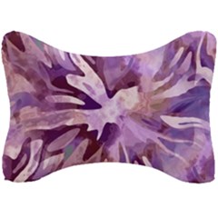 Plum Purple Abstract Floral Pattern Seat Head Rest Cushion