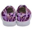 Plum Purple Abstract Floral Pattern Kids  Classic Low Top Sneakers View4