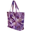 Plum Purple Abstract Floral Pattern Zip Up Canvas Bag View1