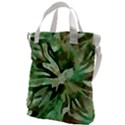 Green Brown Abstract Floral Pattern Canvas Messenger Bag View1