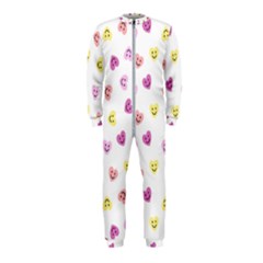 Cute Colorful Smiling Hearts Pattern Onepiece Jumpsuit (kids) by SpinnyChairDesigns