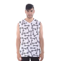 Abstract Black And White Minimalist Men s Basketball Tank Top by SpinnyChairDesigns