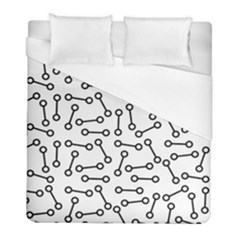 Abstract Black And White Minimalist Duvet Cover (full/ Double Size) by SpinnyChairDesigns