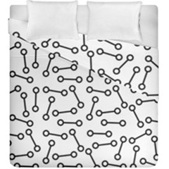 Abstract Black And White Minimalist Duvet Cover Double Side (king Size) by SpinnyChairDesigns