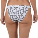 Abstract Black and White Minimalist Band Bikini Bottom View2