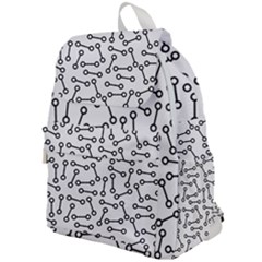 Abstract Black And White Minimalist Top Flap Backpack by SpinnyChairDesigns