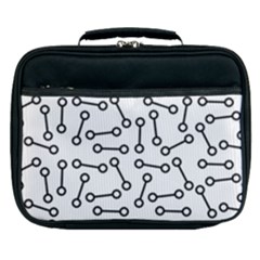 Abstract Black And White Minimalist Lunch Bag by SpinnyChairDesigns