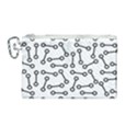 Abstract Black and White Minimalist Canvas Cosmetic Bag (Medium) View1