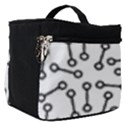 Abstract Black and White Minimalist Make Up Travel Bag (Small) View1