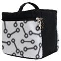 Abstract Black and White Minimalist Make Up Travel Bag (Small) View2