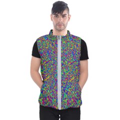 Abstract Rainbow Marble Camouflage Men s Puffer Vest by SpinnyChairDesigns