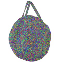 Abstract Rainbow Marble Camouflage Giant Round Zipper Tote by SpinnyChairDesigns