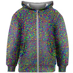 Abstract Rainbow Marble Camouflage Kids  Zipper Hoodie Without Drawstring by SpinnyChairDesigns