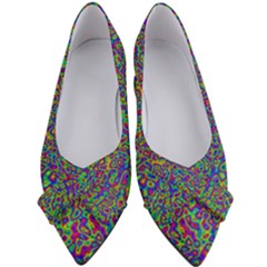 Abstract Rainbow Marble Camouflage Women s Bow Heels