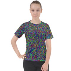 Abstract Rainbow Marble Camouflage Women s Sport Raglan Tee