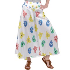 Cute Cartoon Germs Viruses Microbes Satin Palazzo Pants by SpinnyChairDesigns