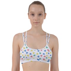 Cute Cartoon Germs Viruses Microbes Line Them Up Sports Bra by SpinnyChairDesigns