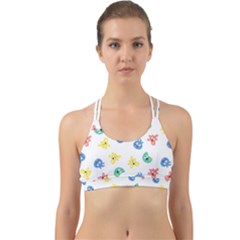 Cute Cartoon Germs Viruses Microbes Back Web Sports Bra by SpinnyChairDesigns